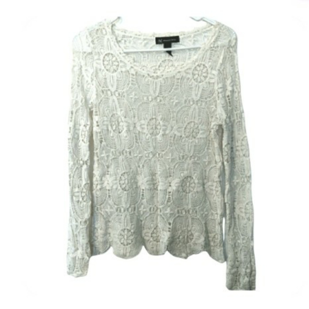 🌞 3/$15 I.N.C. International Concepts Lace Top Small